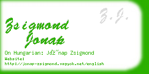 zsigmond jonap business card